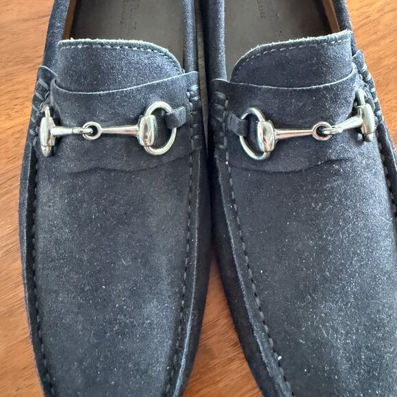 To Boot New York Adam Derrick Navy Suede Horsebit Loafers Men’s 9 Made in Italy main image 5